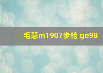 毛瑟m1907步枪 ge98